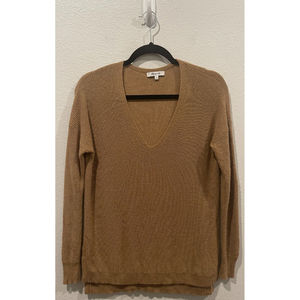 MADEWELL Warmlight Brown V-Neck Pullover Sweater